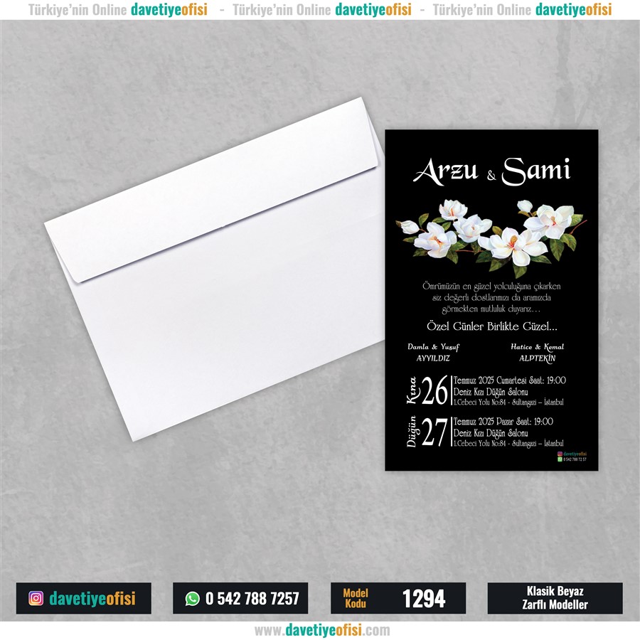 1294beyaz 1000 Adet Beyaz Zarflı Model-1294 - Görsel 1