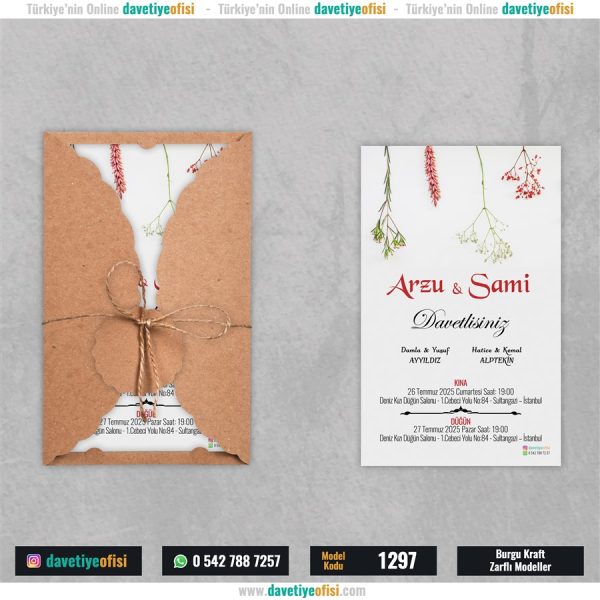 1000 Adet Burgu Kraft Zarflı Model-1297
