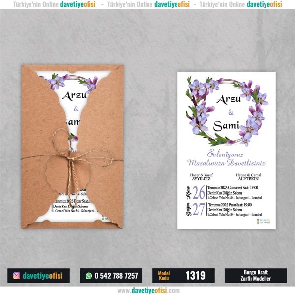 1000 Adet Burgu Kraft Zarflı Model-1319