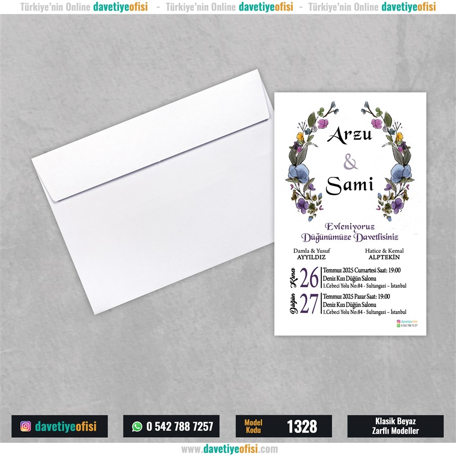 1328beyaz 1000 Adet Beyaz Zarflı Model-1328 - Görsel 1