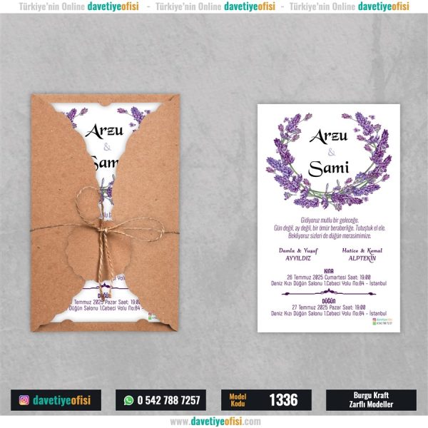 1000 Adet Burgu Kraft Zarflı Model-1336