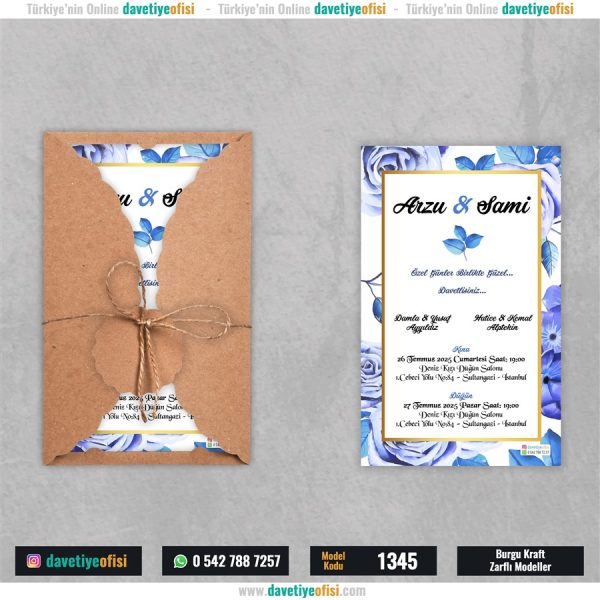 1000 Adet Burgu Kraft Zarflı Model-1345