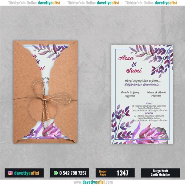 1000 Adet Burgu Kraft Zarflı Model-1347
