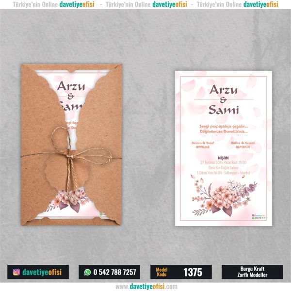 1000 Adet Burgu Kraft Zarflı Model-1375