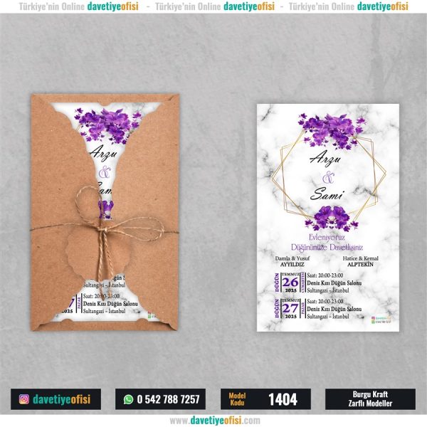 1000 Adet Burgu Kraft Zarflı Model-1404