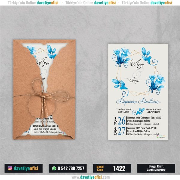 1000 Adet Burgu Kraft Zarflı Model-1422