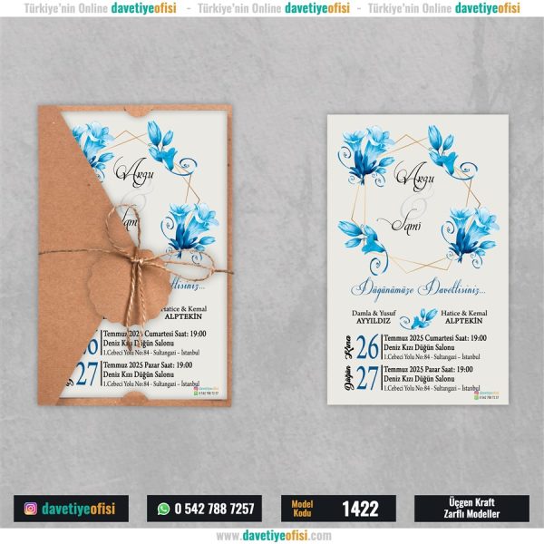 1000 Adet Üçgen Kraft Zarflı Model-1422