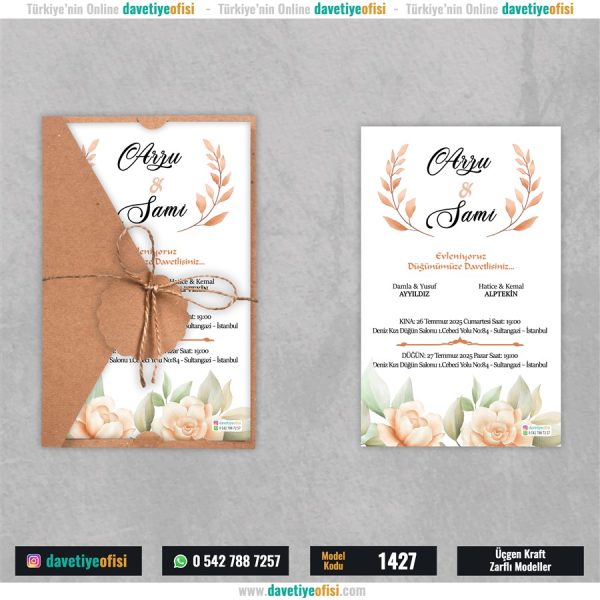 1000 Adet Üçgen Kraft Zarflı Model-1427