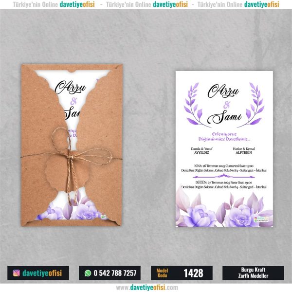 1000 Adet Burgu Kraft Zarflı Model-1428