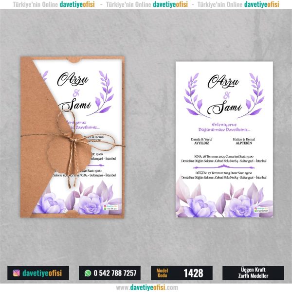 1000 Adet Üçgen Kraft Zarflı Model-1428