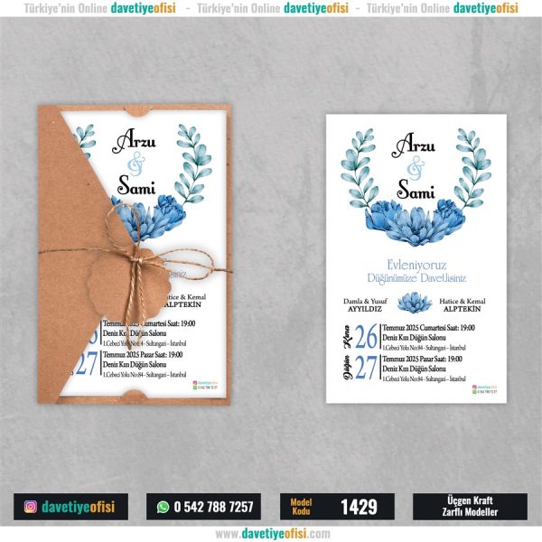 1000 Adet Üçgen Kraft Zarflı Model-1429