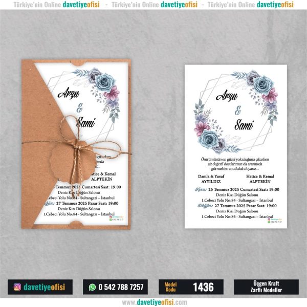 1000 Adet Üçgen Kraft Zarflı Model-1436