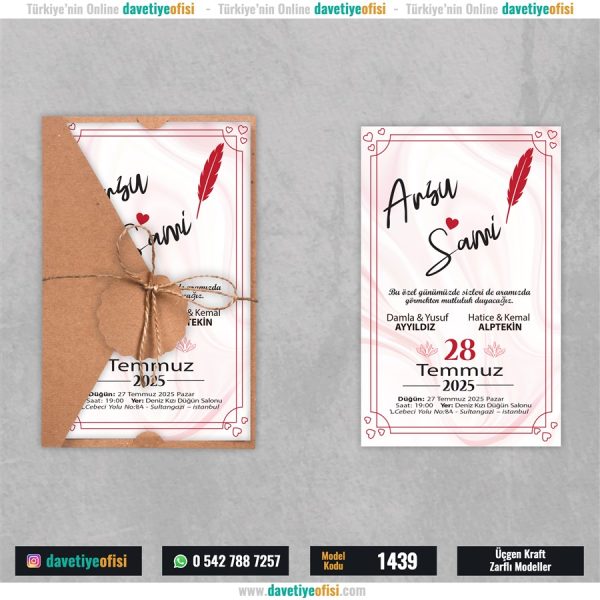 1000 Adet Üçgen Kraft Zarflı Model-1439