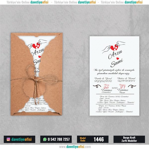 1000 Adet Burgu Kraft Zarflı Model-1446