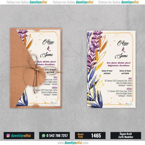 1000 Adet Üçgen Kraft Zarflı Model-1465