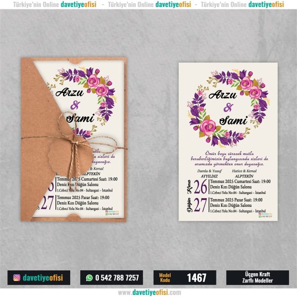 1000 Adet Üçgen Kraft Zarflı Model-1467