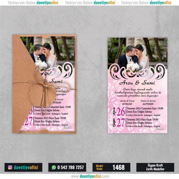 1000 Adet Üçgen Kraft Zarflı Model-1468