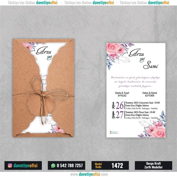 1000 Adet Burgu Kraft Zarflı Model-1472