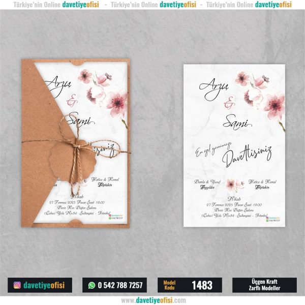 1000 Adet Üçgen Kraft Zarflı Model-1483