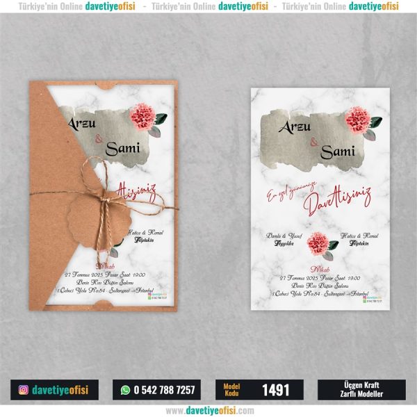 1000 Adet Üçgen Kraft Zarflı Model-1491