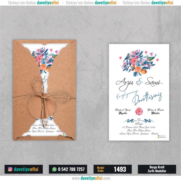 1000 Adet Burgu Kraft Zarflı Model-1493