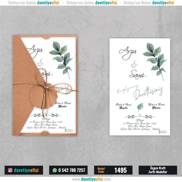 1000 Adet Üçgen Kraft Zarflı Model-1495