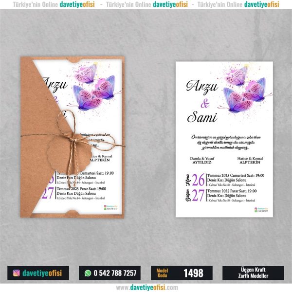 1000 Adet Üçgen Kraft Zarflı Model-1498