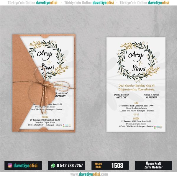 1000 Adet Üçgen Kraft Zarflı Model-1503