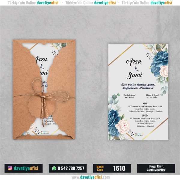 1000 Adet Burgu Kraft Zarflı Model-1510
