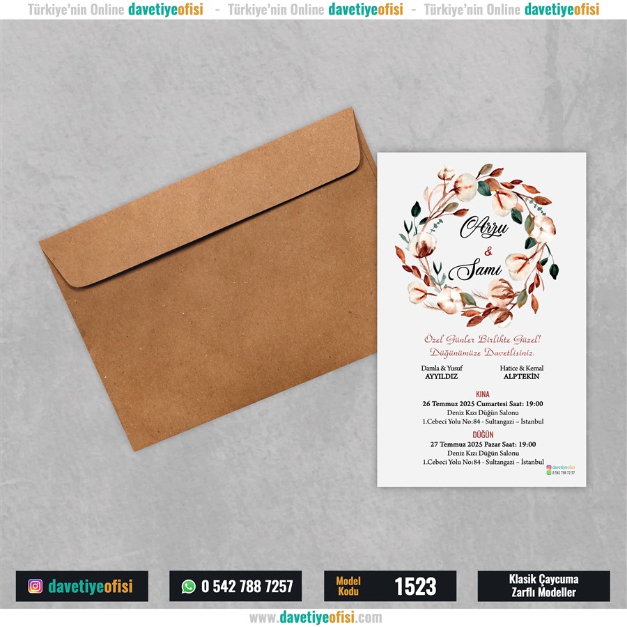 1523caycuma Çaycuma Zarflı Model-1523 - Görsel 1