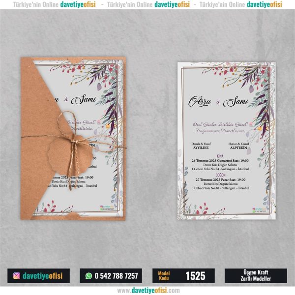 1000 Adet Üçgen Kraft Zarflı Model-1525