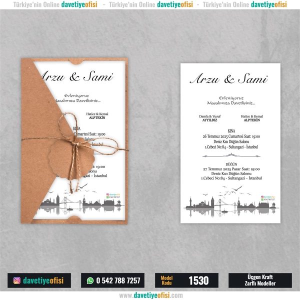 1000 Adet Üçgen Kraft Zarflı Model-1530