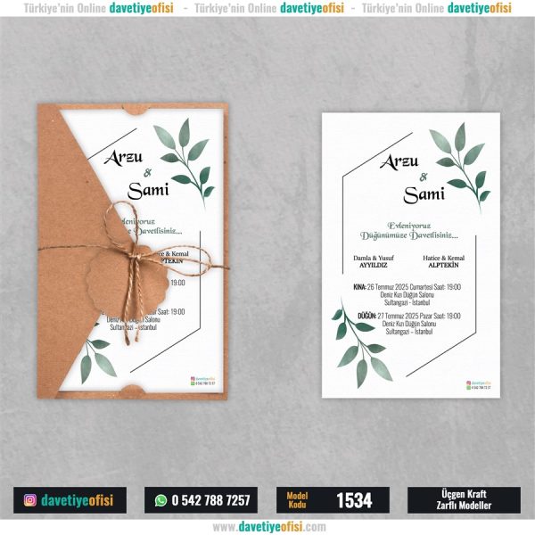 1000 Adet Üçgen Kraft Zarflı Model-1534