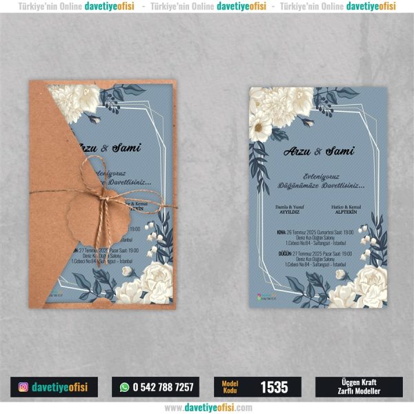 1000 Adet Üçgen Kraft Zarflı Model-1535