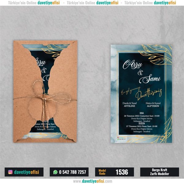 1000 Adet Burgu Kraft Zarflı Model-1536