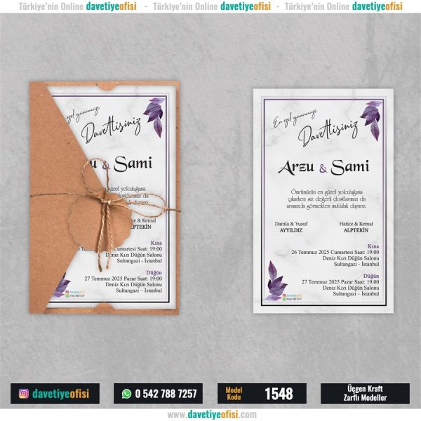 1000 Adet Üçgen Kraft Zarflı Model-1548