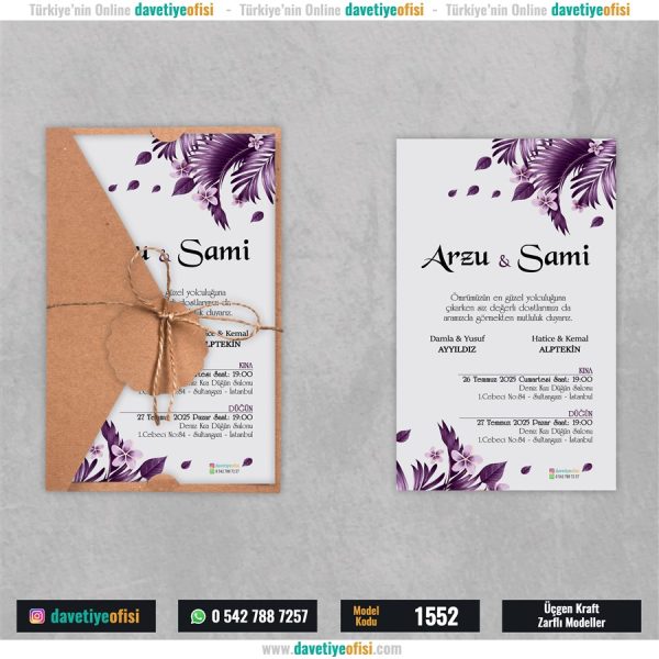 1000 Adet Üçgen Kraft Zarflı Model-1552