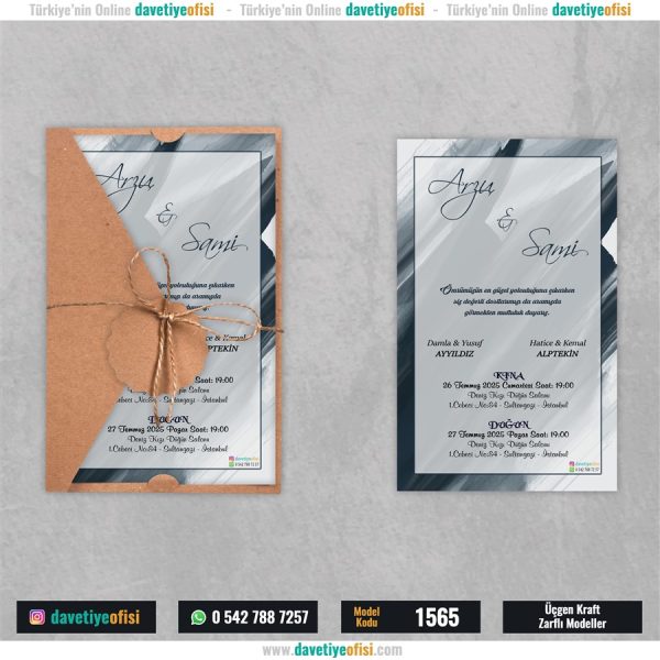 1000 Adet Üçgen Kraft Zarflı Model-1565