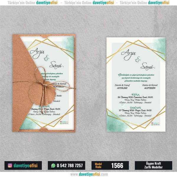 1000 Adet Üçgen Kraft Zarflı Model-1566