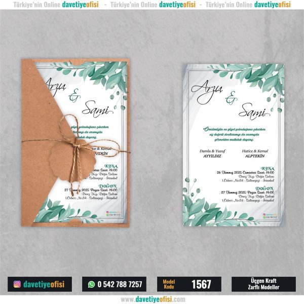 1000 Adet Üçgen Kraft Zarflı Model-1567