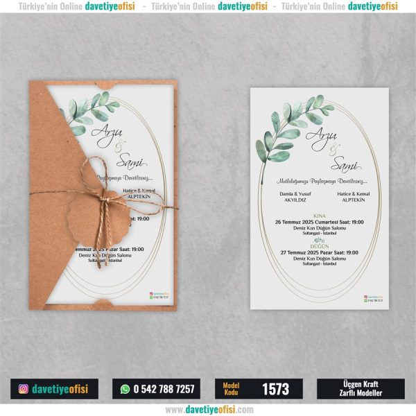 1000 Adet Üçgen Kraft Zarflı Model-1573