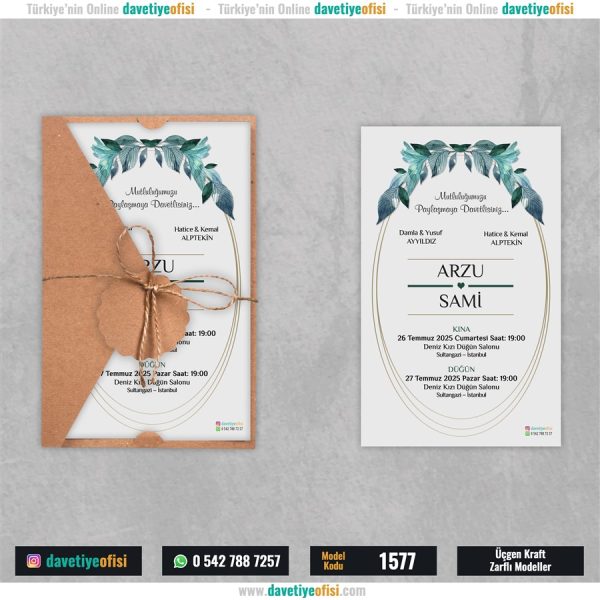 1000 Adet Üçgen Kraft Zarflı Model-1577