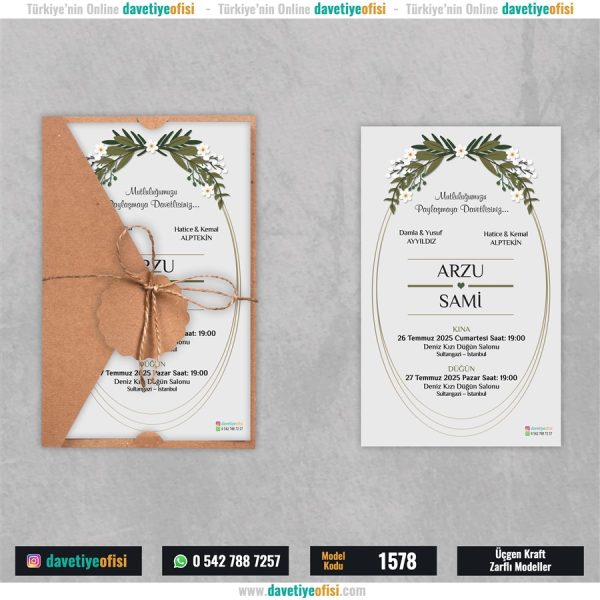 1000 Adet Üçgen Kraft Zarflı Model-1578