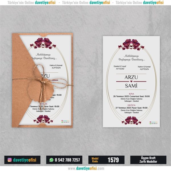 1000 Adet Üçgen Kraft Zarflı Model-1579