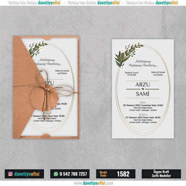 1000 Adet Üçgen Kraft Zarflı Model-1582