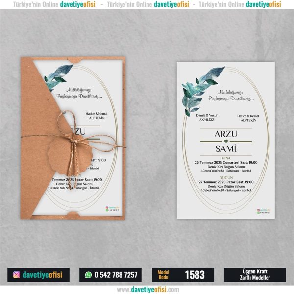 1000 Adet Üçgen Kraft Zarflı Model-1583