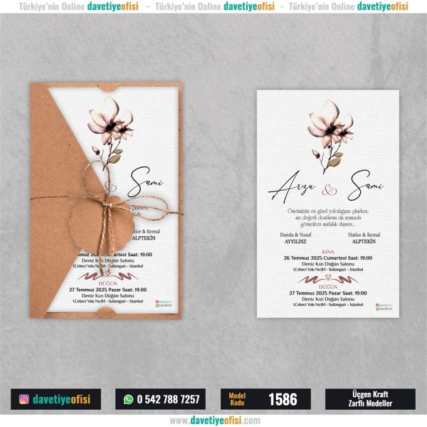 1000 Adet Üçgen Kraft Zarflı Model-1586