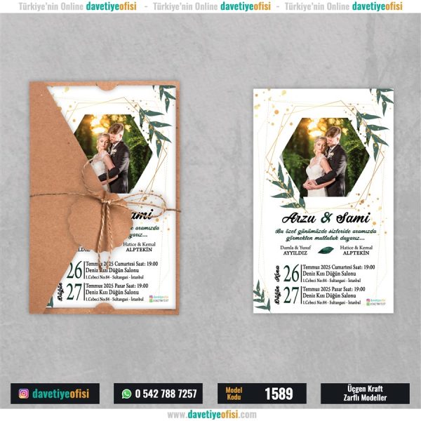 1000 Adet Üçgen Kraft Zarflı Model-1589