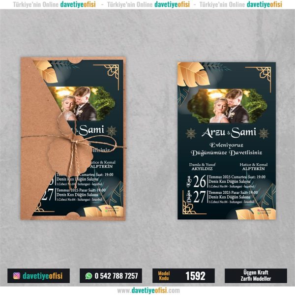 1000 Adet Üçgen Kraft Zarflı Model-1592