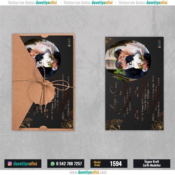 1000 Adet Üçgen Kraft Zarflı Model-1594